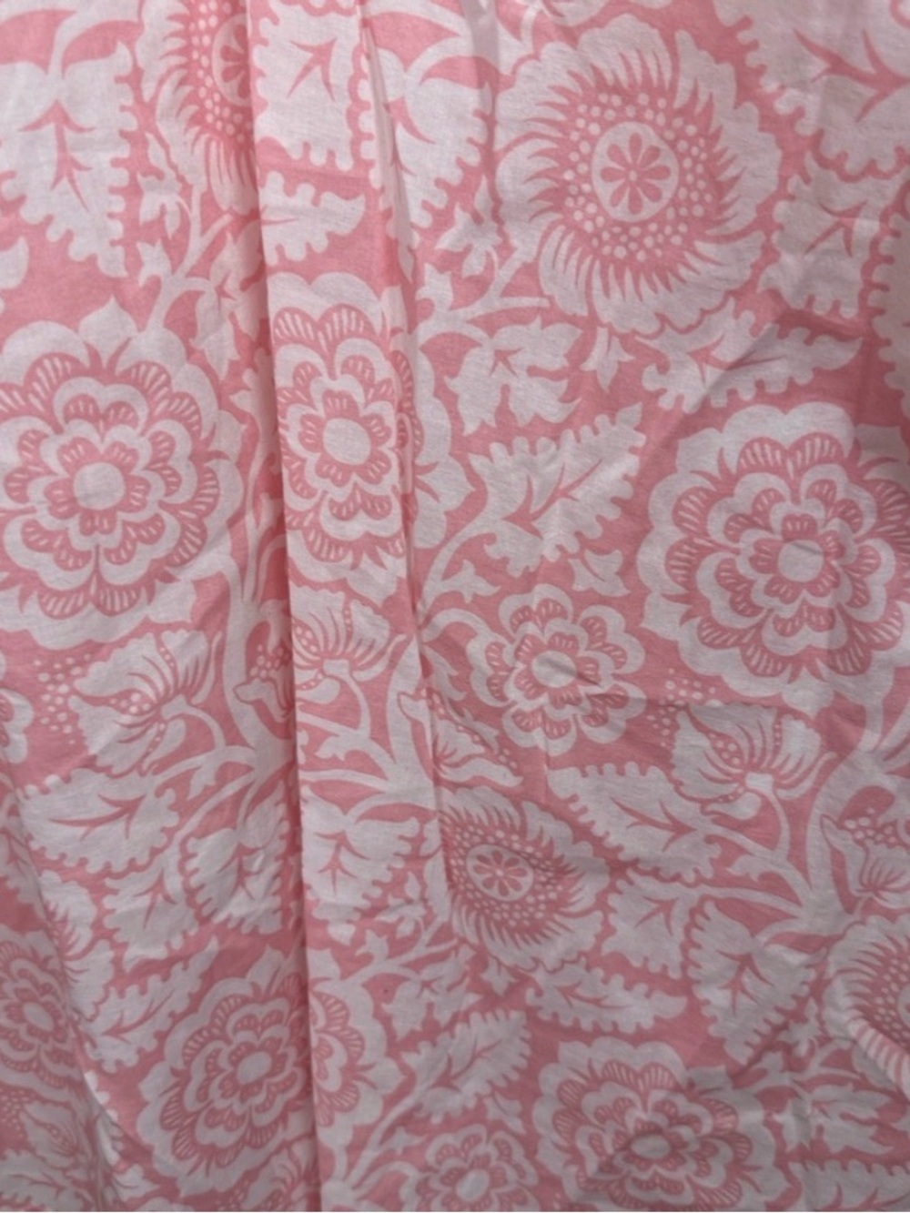 Talbots 2X Pink & White Rose Floral Popover Blouse Top - Picture 6 of 11